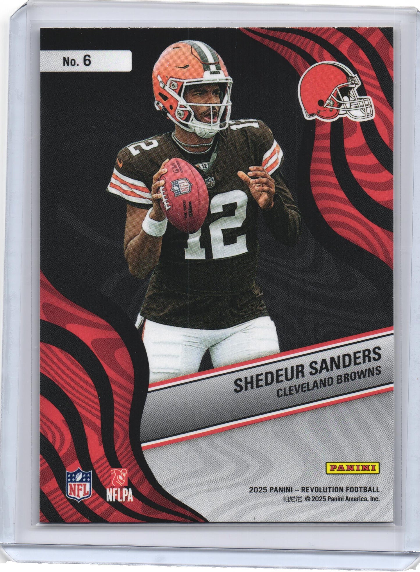 2025 Panini Revolution Shedeur Sanders New Wave Rookie Card #6
