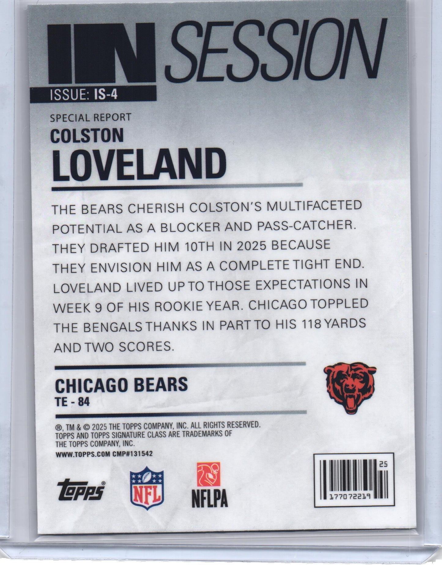 Topps 2025 Signature Class In Session IS-4 Colston Loveland