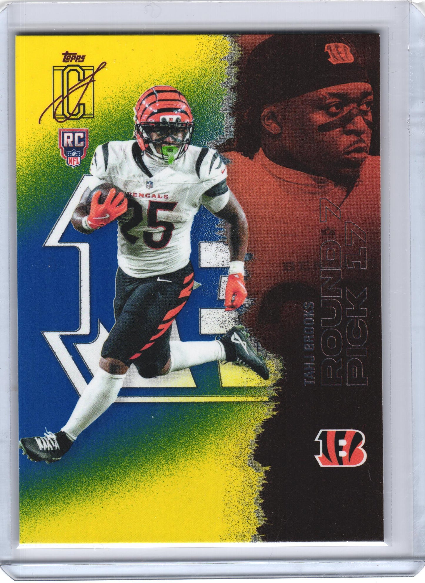 2025 Topps Signature Class Tahj Brooks #177 Yellow Cincinnati Bengals Rookie