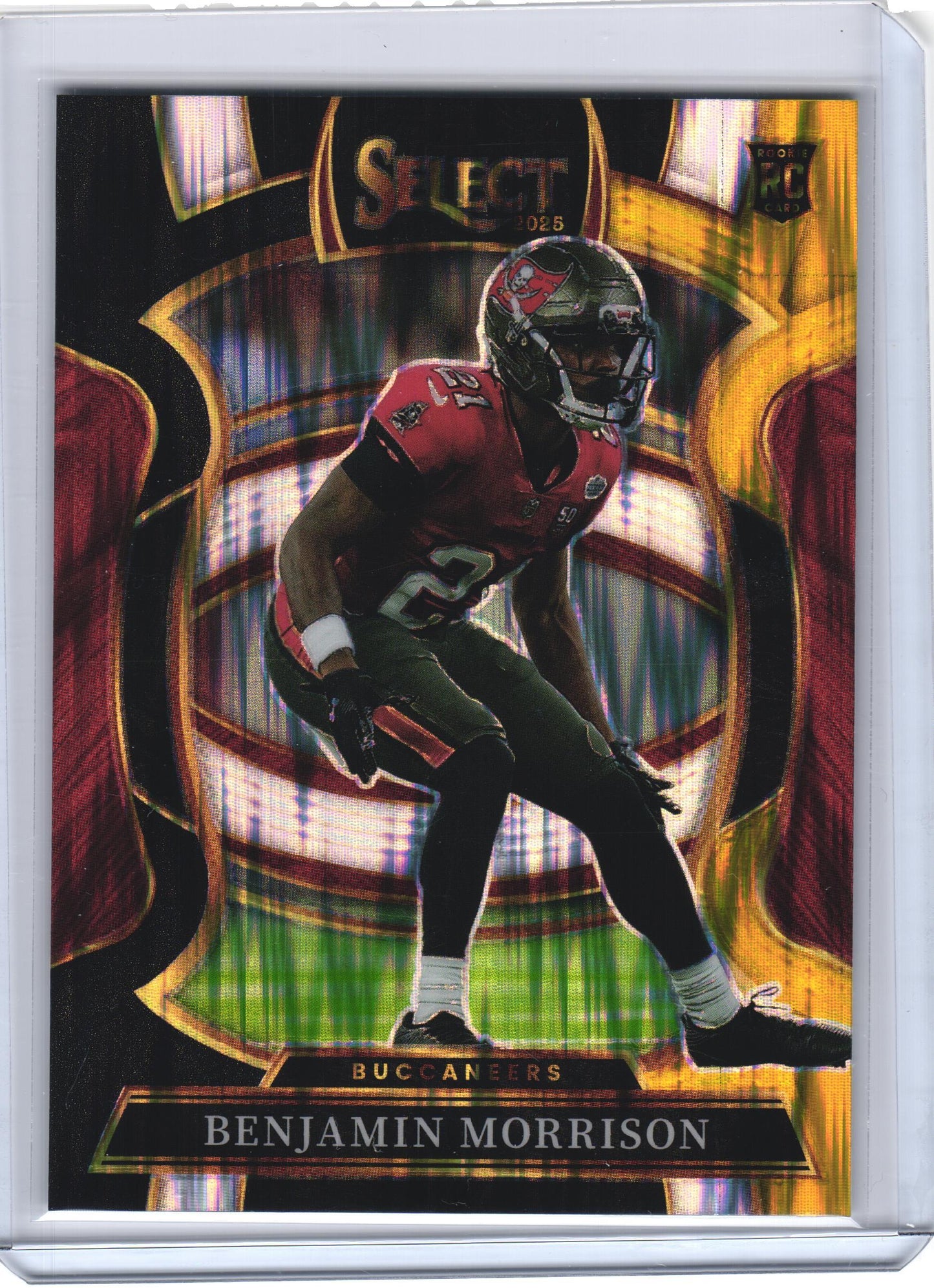 2025 Panini Select - Benjamin Morrison #39 Black and Yellow Prizm Shock