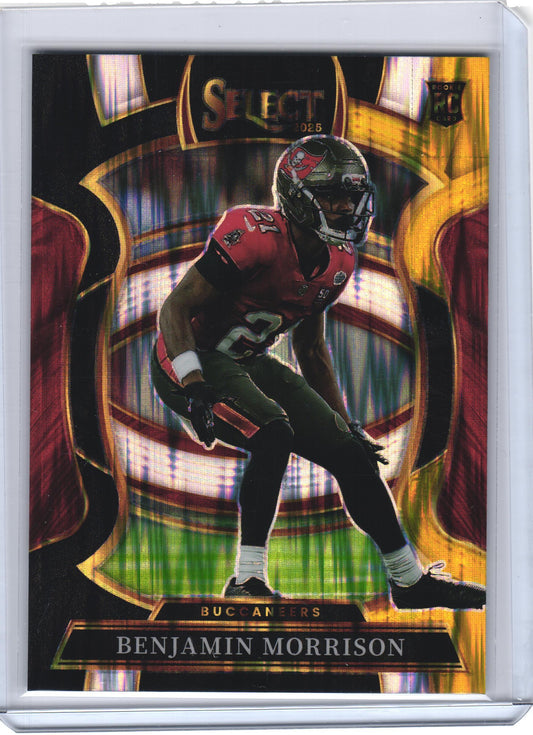 2025 Panini Select - Benjamin Morrison #39 Black and Yellow Prizm Shock