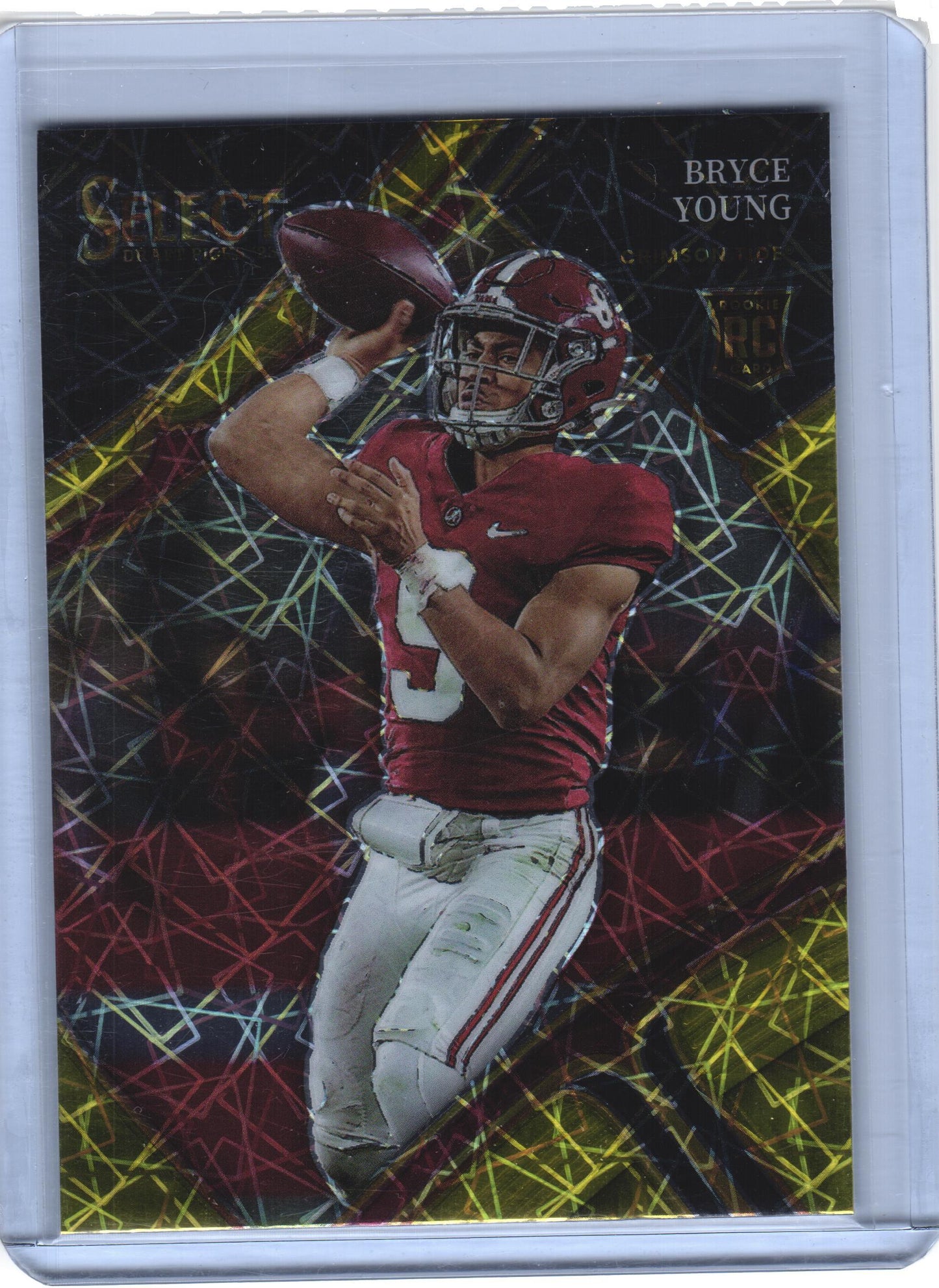 2023 Panini Select Draft Picks - Field Level Bryce Young #101 Gold Lazer Prizm