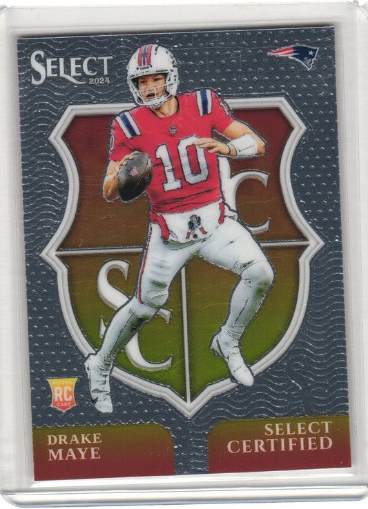 2024 Panini Select Drake Maye Certified Rookies #3