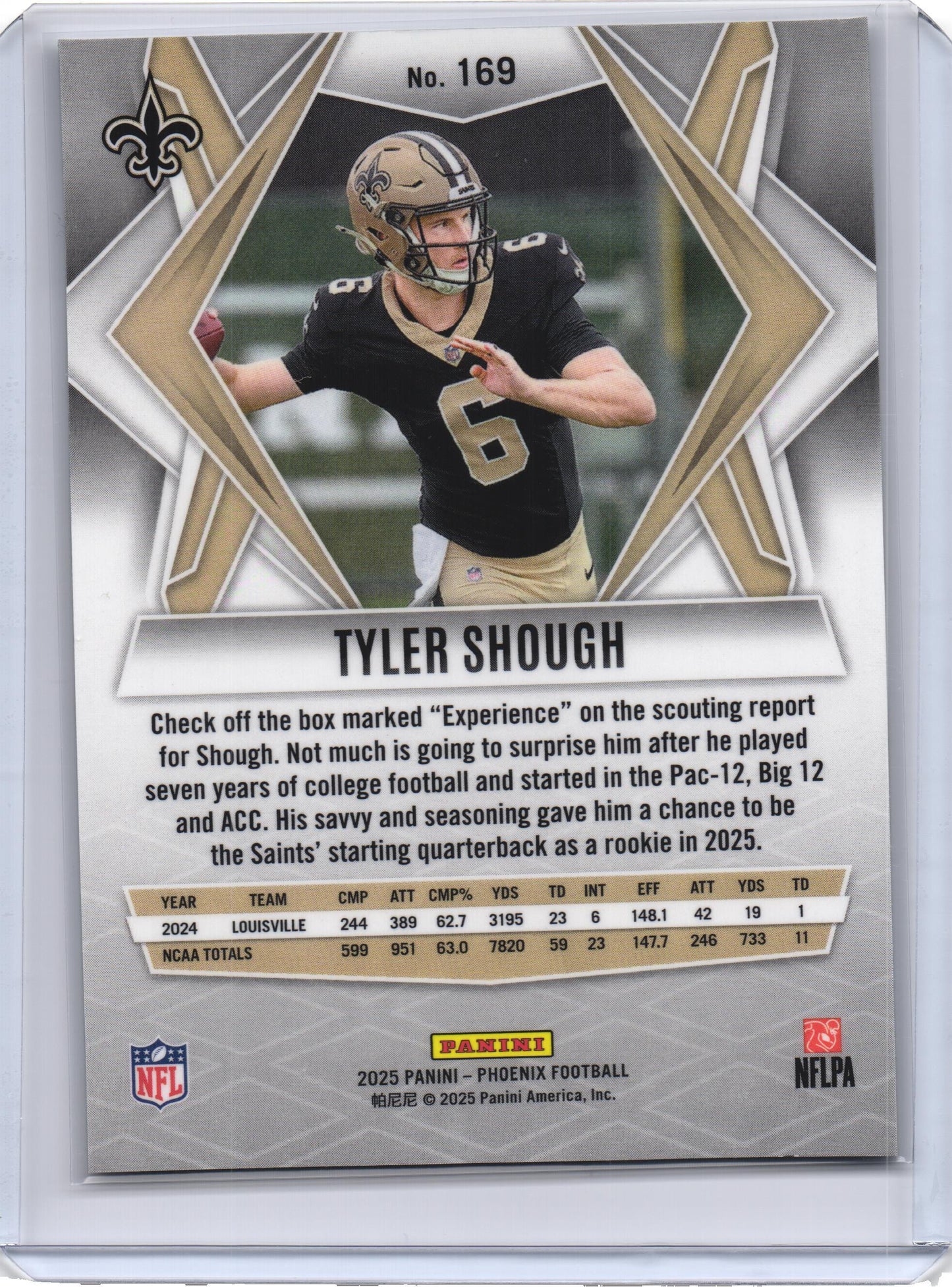 2025 Panini Phoenix Tyler Shough RC Rookie