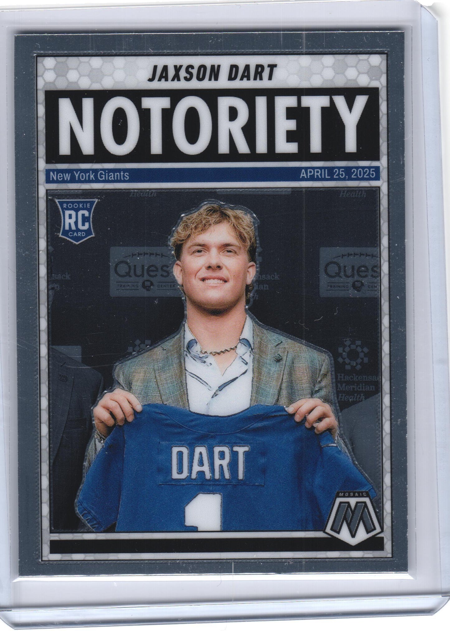 Jaxson Dart 2025 Panini Mosaic #11 Notoriety Rookie RC