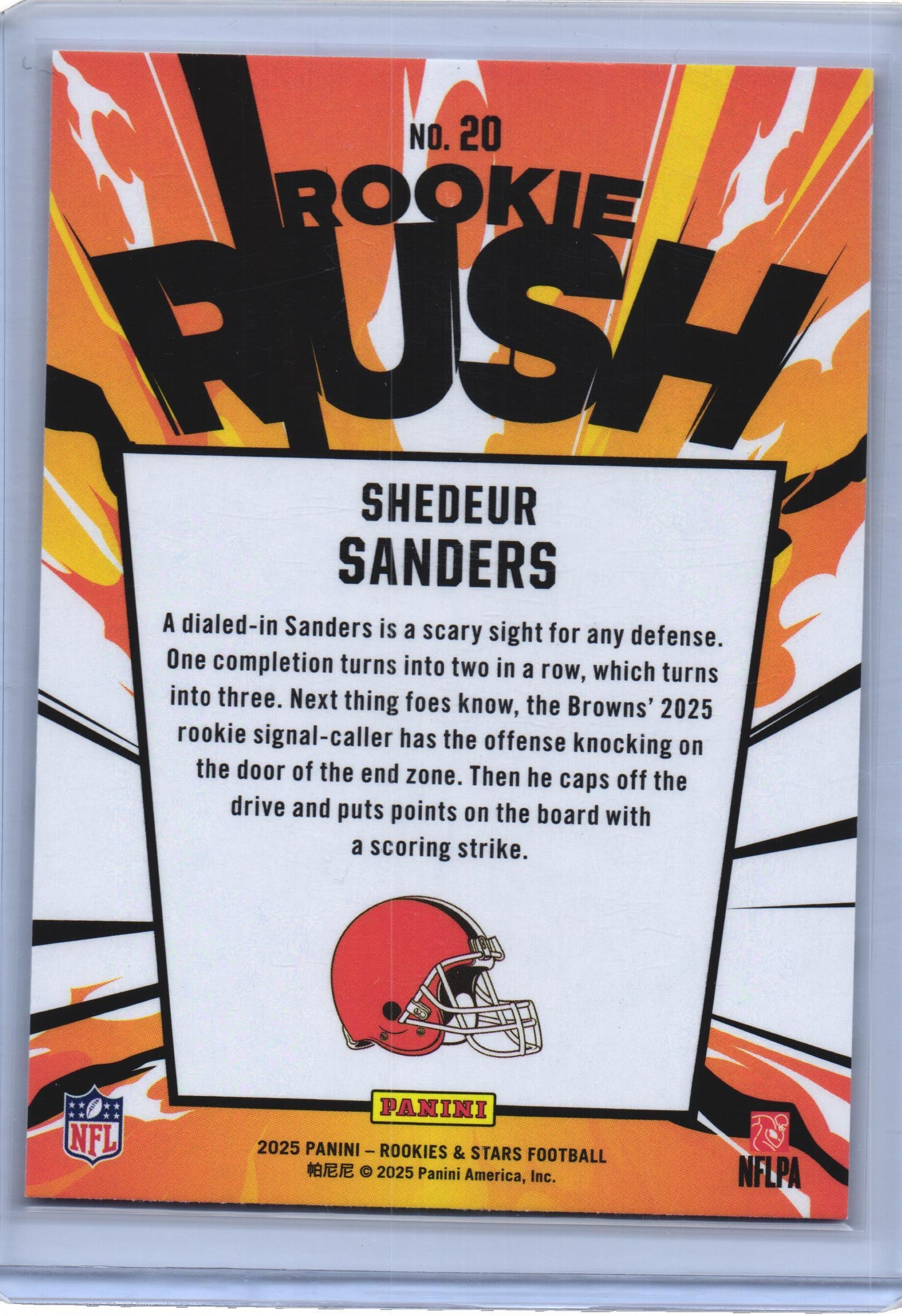 2025 Panini Rookies & Stars - Rookie Rush Shedeur Sanders #20