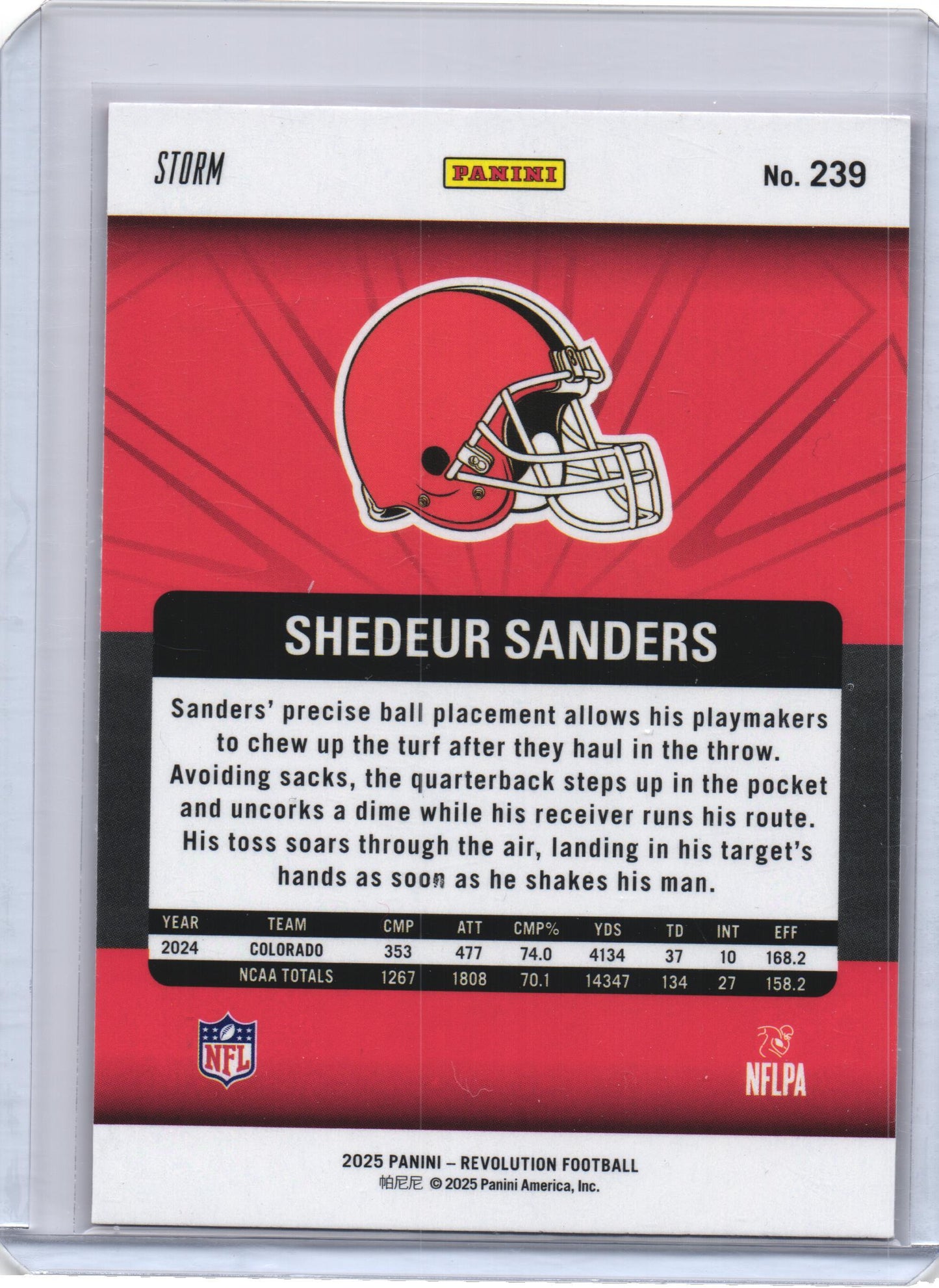 2025 Panini Revolution Storm #239 Shedeur Sanders